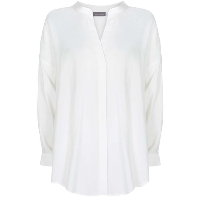 Mint Velvet White Oversized Longline Shirt